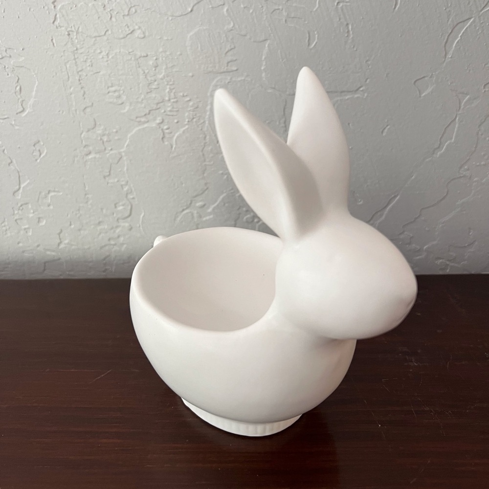 White Ceramic Bunny Bowl